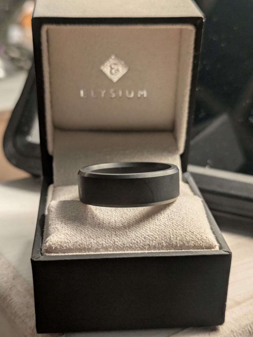 Men's Black Titanium Wedding Band